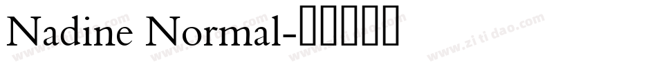 Nadine Normal字体转换